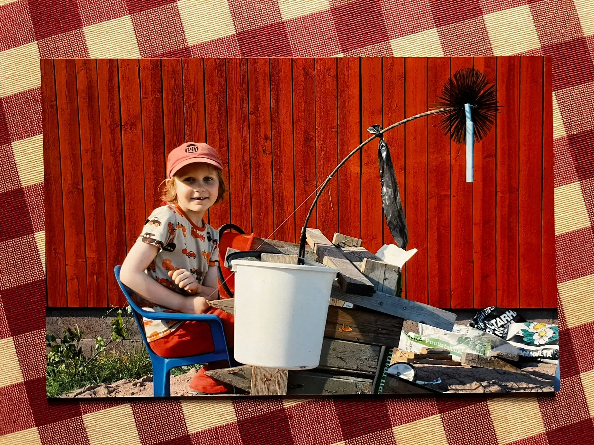 Me at age 6 with the weather station