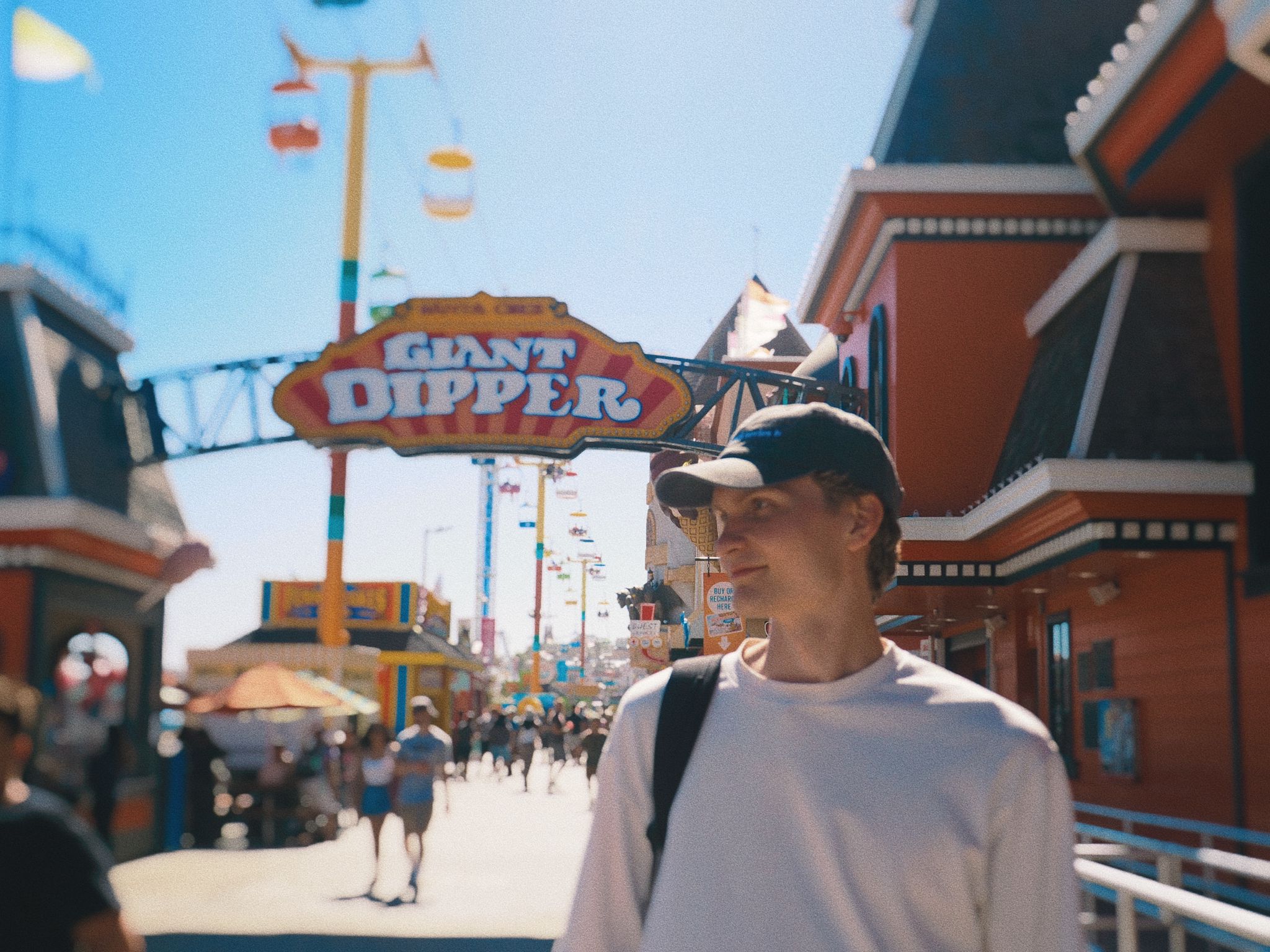 Elias Salmi at the Santa Cruz boardwalk